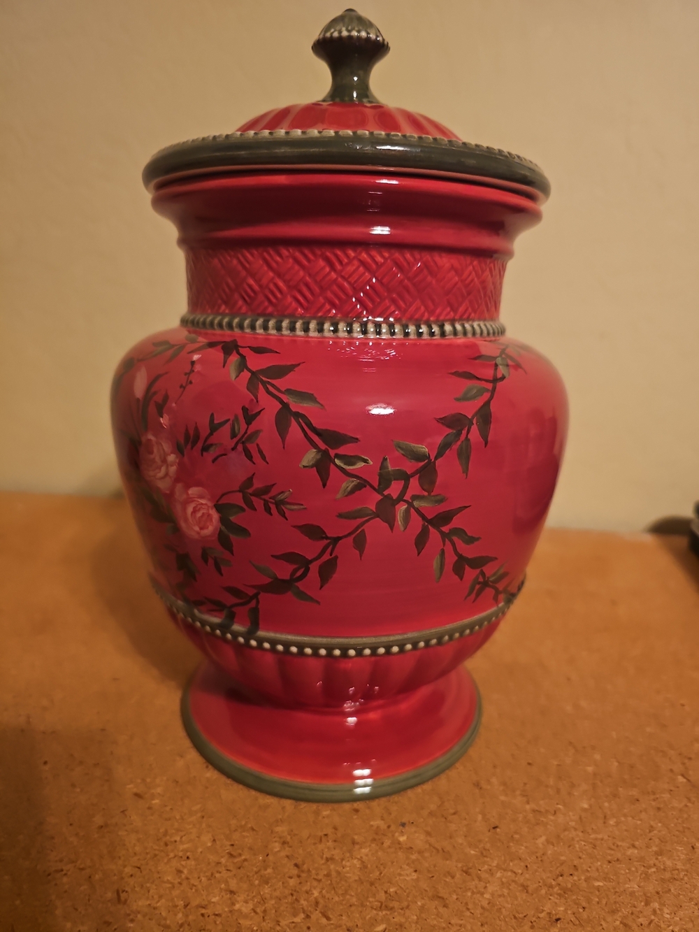 1990's  Hand painted Chinese Ginger Jar by Raymond Waites